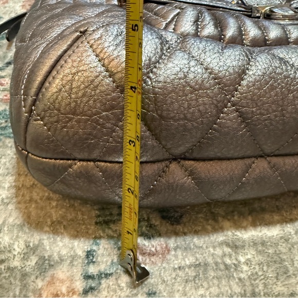 Vintage Coach Y2K Pewter Silver Quilted Shoulder Bag - Picture 11 of 11